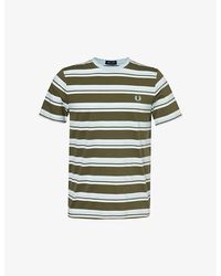Fred Perry - Unifrom Greenringer Logo-embroidered Cotton-jersey T-shirt Xx - Lyst