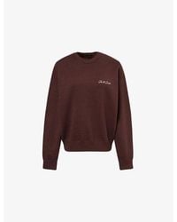 Ru & Rocka - Logo-Embroidered Round-Neck Knitted Jumper - Lyst