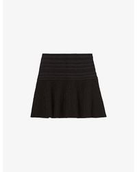 Claudie Pierlot - Ruffle-Hem Slim-Fit Stretch-Knit Mini Skirt - Lyst