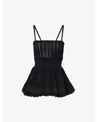 Alaïa - Crinoline Square-neck Knitted Top - Lyst