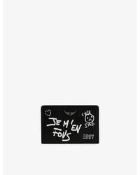 Zadig & Voltaire - Zv Arty Pass Leather Cardholder - Lyst
