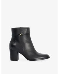 Dune - Pagety Heeled Leather Ankle Boots - Lyst