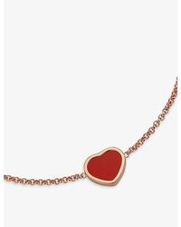 Chopard - My Happy Hearts 18Ct Rose- And Carnelian Bracelet - Lyst