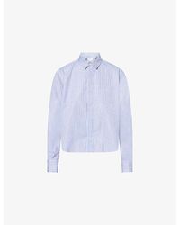 Sacai - Cotton Poplin X Nylon Twill Shirt - Lyst