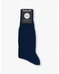 Pantherella - Laburnum Branded Wool-Blend Socks - Lyst