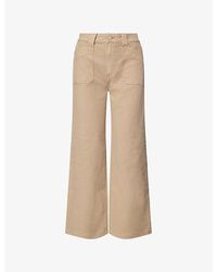 PAIGE - Ari Utility Wide-Leg Cotton Trousers - Lyst