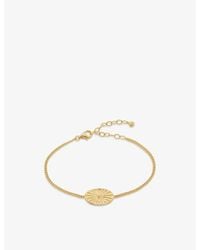 Monica Vinader - Talisman Heart 18Ct-Plated Vermeil Sterling Bracelet - Lyst