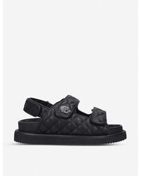 Kurt Geiger - Orson Quilted Leather Sandals - Lyst