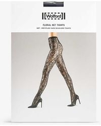 Wolford - Floral Net Stretch-woven Tights - Lyst