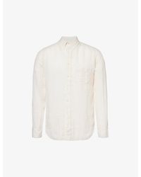 120% Lino - Spread-collar Regular-fit Linen Shirt X - Lyst