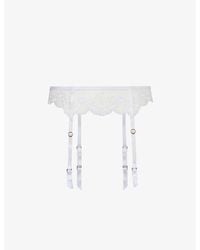 Bluebella - Marisa Floral-embroidered Lace Suspenders - Lyst