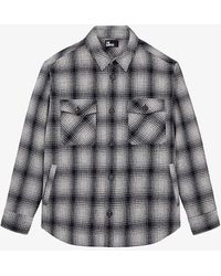 The Kooples - Checked Wool-blend Overshirt Jacket - Lyst