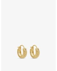 Monica Vinader - Heirloom 18Ct- Vermeil Huggie Earrings - Lyst