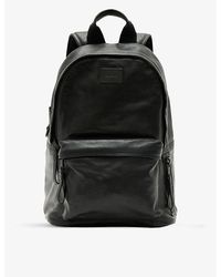 AllSaints - Carabiner Brand-patch Leather Backpack - Lyst