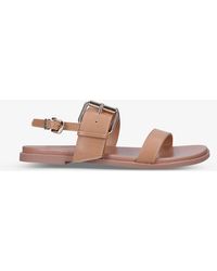 carvela tan flat sandals