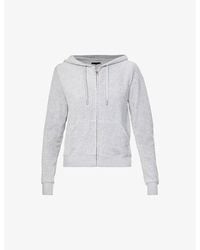 Juicy Couture - Regular-fit Logo-embroidered Velour Hoody X - Lyst