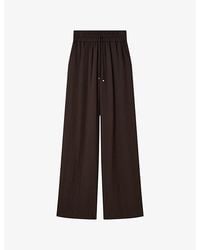 JOSEPH - Dee Crepe Wide-Leg Trousers - Lyst