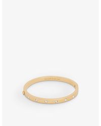Kate Spade - Set In Stone Metal And Glass Bangle - Lyst