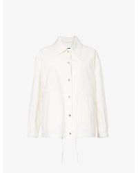 Jil Sander - Brand-print Collared Cotton Jacket - Lyst