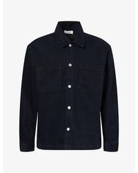 FRAME - Patch-Pocket Relaxed-Fit Denim Overshirt - Lyst