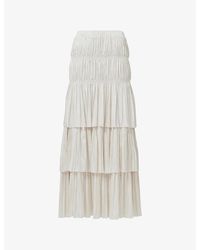eem - Tiered A-Line Wove Maxi Skirt - Lyst