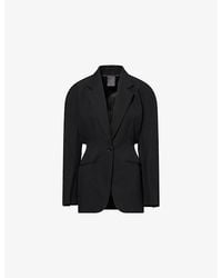 Mugler - Grain Single-Breasted Wool Blazer - Lyst