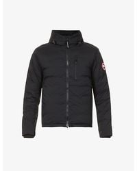 Canada Goose - Lodge Logo-Patch Shell-Down Hooded Puffer Jacket - Lyst