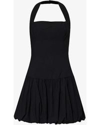 Reformation - Babette Halterneck Organic-cotton Stretch Mini Dress - Lyst
