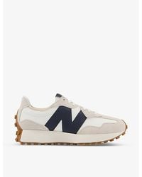 New Balance - X Casablanca 327 Perforated Leather And Suede Trainers - Lyst