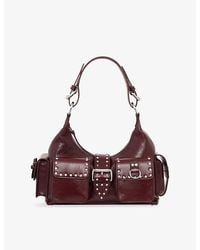 The Kooples - Amelia Stud-Embellished Leather Shoulder Bag - Lyst