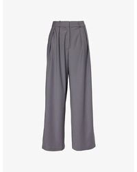 Frankie Shop - Ripley Pleated Wide-Leg Wool-Blend Trousers - Lyst