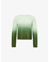 Vince - Dip-Dye Boat-Neck Cotton-Blend Jumper - Lyst