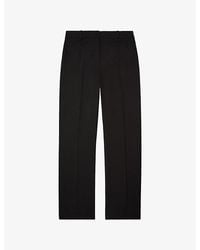 The Kooples - Wide-Leg Mid-Rise Wool Trousers - Lyst