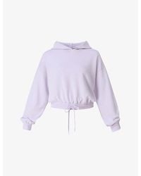 Sweaty Betty - Sand Wash Cloudweight Elasticated-Hem Stretch-Jersey Cropped Hoody - Lyst