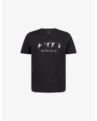 Paul Smith - Volleyball Printed Cotton-Jersey T-Shirt - Lyst