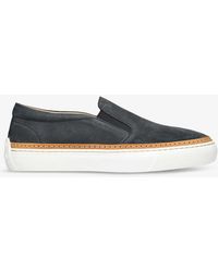 Tod's - Cassetta Slip-On Leather Low-Top Trainers - Lyst