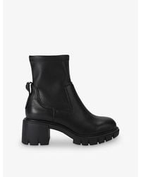 Kurt Geiger - Step Heeled Leather Ankle Boots - Lyst