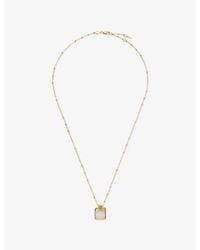 Missoma - Lena Charm Moonstone 18Ct-Plated Sterling Necklace - Lyst