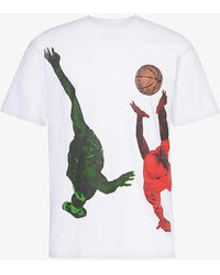 Market - Jump Ball Graphic-print Cotton-jersey T-shirt - Lyst