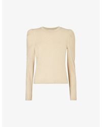 FRAME - Femme Puff-sleeve Organic-cotton T-shirt - Lyst