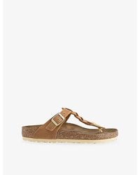 Birkenstock - Toe-Post Suede Sandals - Lyst
