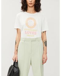 Sandro Smile Cotton-jersey T-shirt - White