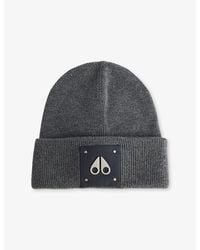 Moose Knuckles - Logo-Patch Knitted Wool Beanie Hat - Lyst