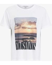 AllSaints - Grace Graphic-print Cotton T-shirt - Lyst