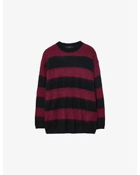 AllSaints - Onyx Striped Knitted Jumper - Lyst