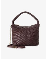 Dune - Deliberate Medium Woven Faux-Leather Shoulder Bag - Lyst