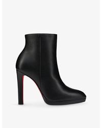 Christian Louboutin - Fannylove Booty 120 Calf-Leather Heeled Boots - Lyst