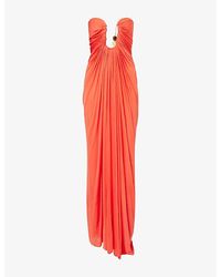 Christopher Esber - Helix Crystal Strapless Rayon-Blend Gown - Lyst