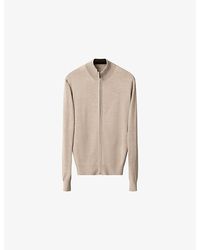 Eton - Zip-Up Knitted Wool Cardigan - Lyst