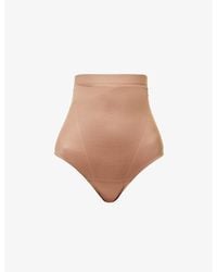 Spanx - Shape Invisible High-Waisted Stretch-Woven Thong - Lyst